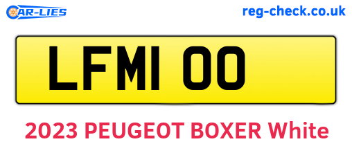 LFM100 are the vehicle registration plates.