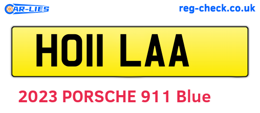 HO11LAA are the vehicle registration plates.
