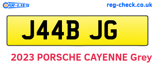 J44BJG are the vehicle registration plates.