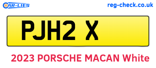 PJH2X are the vehicle registration plates.