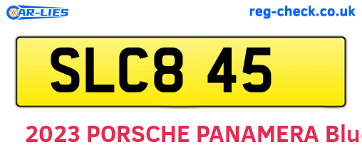 SLC845 are the vehicle registration plates.