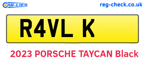 R4VLK are the vehicle registration plates.