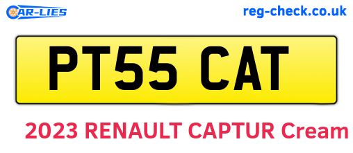 PT55CAT are the vehicle registration plates.