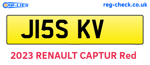 J15SKV are the vehicle registration plates.