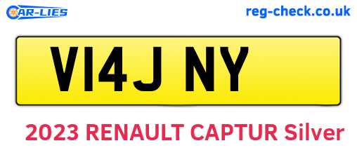 V14JNY are the vehicle registration plates.
