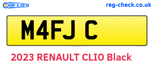 M4FJC are the vehicle registration plates.