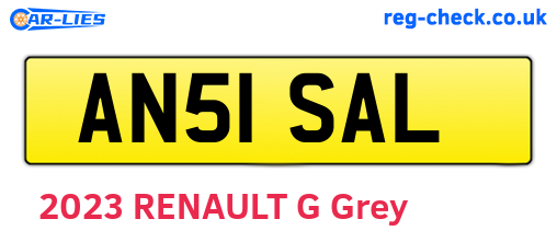 AN51SAL are the vehicle registration plates.