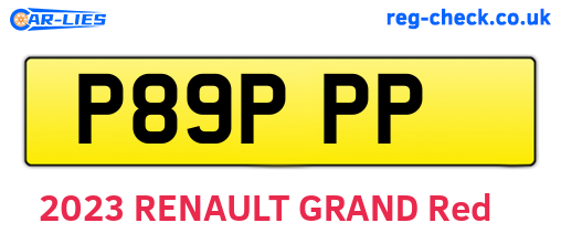 P89PPP are the vehicle registration plates.