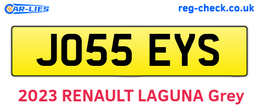 JO55EYS are the vehicle registration plates.