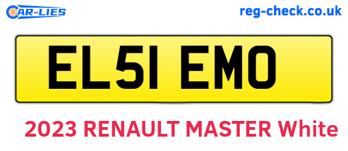 EL51EMO are the vehicle registration plates.