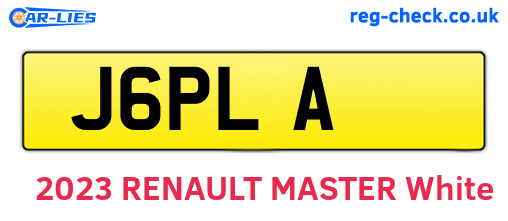 J6PLA are the vehicle registration plates.
