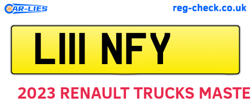 L111NFY are the vehicle registration plates.