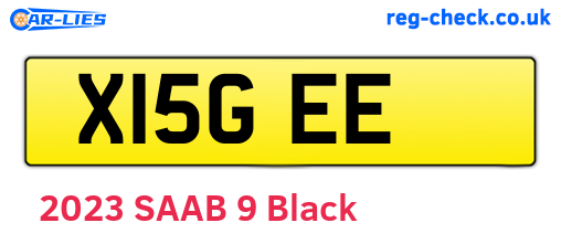 X15GEE are the vehicle registration plates.