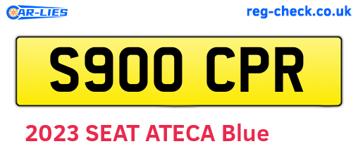 S900CPR are the vehicle registration plates.