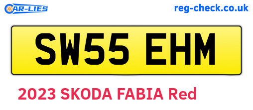 SW55EHM are the vehicle registration plates.