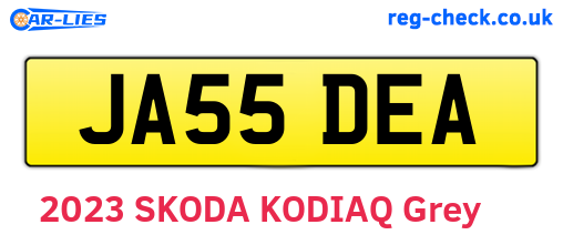 JA55DEA are the vehicle registration plates.