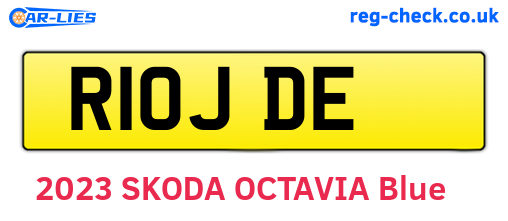 R10JDE are the vehicle registration plates.