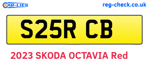 S25RCB are the vehicle registration plates.