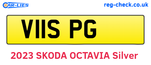 V11SPG are the vehicle registration plates.