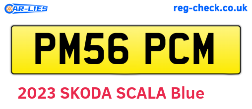 PM56PCM are the vehicle registration plates.