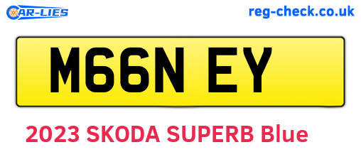 M66NEY are the vehicle registration plates.