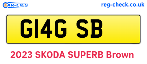 G14GSB are the vehicle registration plates.