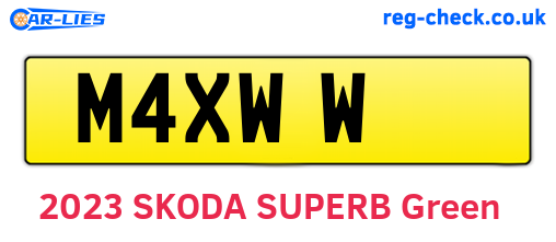 M4XWW are the vehicle registration plates.