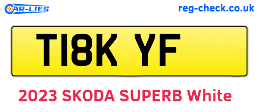 T18KYF are the vehicle registration plates.