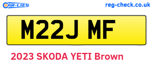 M22JMF are the vehicle registration plates.
