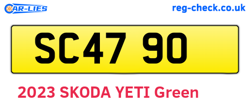 SC4790 are the vehicle registration plates.