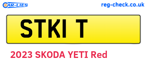 STK1T are the vehicle registration plates.