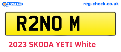 R2NOM are the vehicle registration plates.