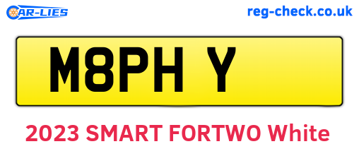 M8PHY are the vehicle registration plates.