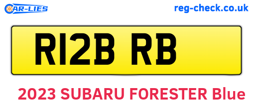 R12BRB are the vehicle registration plates.