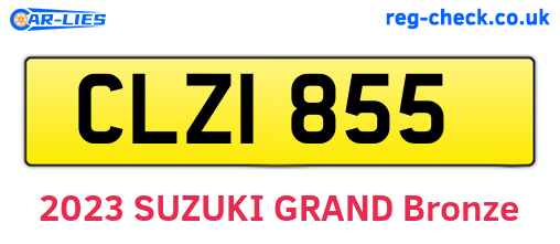 CLZ1855 are the vehicle registration plates.