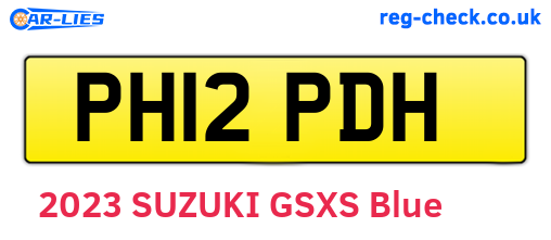 PH12PDH are the vehicle registration plates.