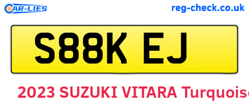 S88KEJ are the vehicle registration plates.