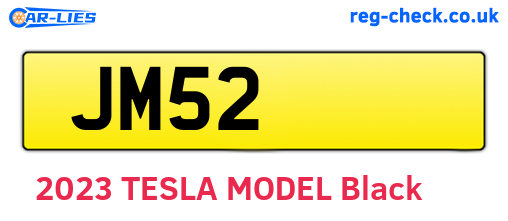 JM52 are the vehicle registration plates.