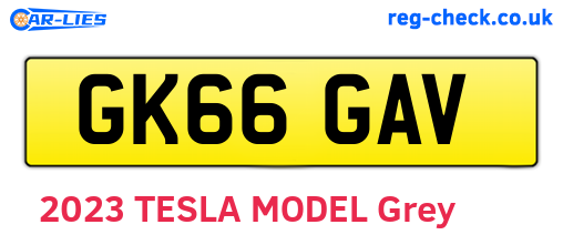 GK66GAV are the vehicle registration plates.