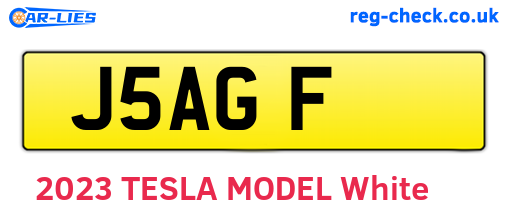 J5AGF are the vehicle registration plates.