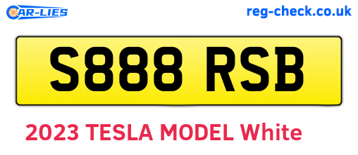 S888RSB are the vehicle registration plates.