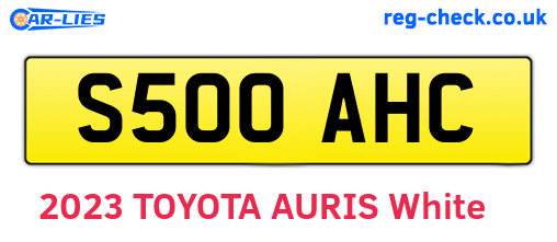 S500AHC are the vehicle registration plates.