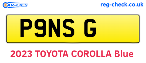 P9NSG are the vehicle registration plates.