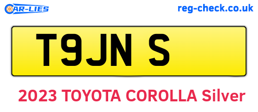T9JNS are the vehicle registration plates.