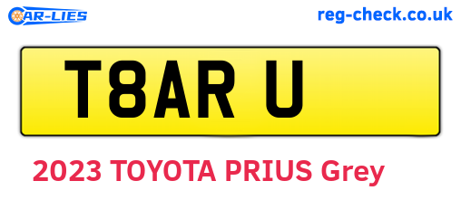 T8ARU are the vehicle registration plates.