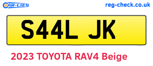 S44LJK are the vehicle registration plates.