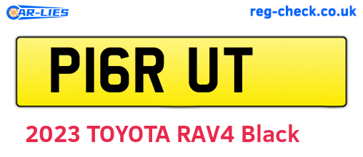 P16RUT are the vehicle registration plates.