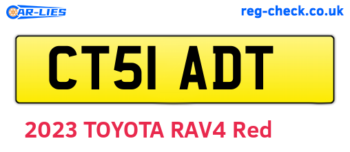CT51ADT are the vehicle registration plates.