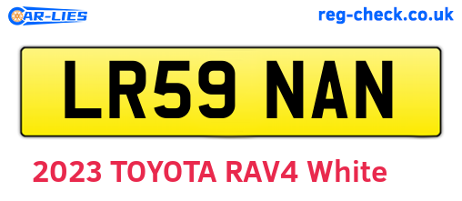 LR59NAN are the vehicle registration plates.