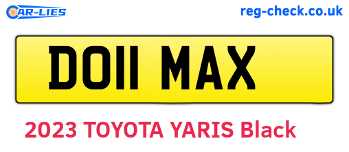 DO11MAX are the vehicle registration plates.